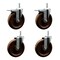 Service Caster 6 Inch High Temp Phenolic 34 Inch Stem Caster Set 2 Total Lock Brakes SCC-TSTTL20S615-PHRHT-34212-2-S-2 - alternate 1